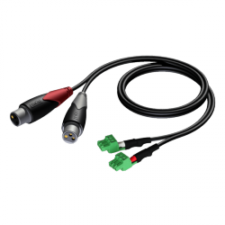 AUDAC CLA 835/1.5 2 x XLR female - 2 x terminal block (3p - 3.81mm) 1,5 meter