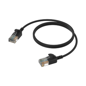 PROCAB CSD560B/5 Kabel sieciowy Slimline - CAT6A RJ45 - RJ45 U/UTP wersja czarna - 5 m