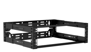 CAYMON OPR303A/B 19 in depth adjustable open frame rack - 3 unit - 300 ~ 450mm Black