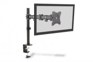 Stojak biurkowy pojedynczy z zaciskiem DIGITUS, 1xLCD, max. 27 cali, max. 8kg, uchylno-obrotowy 360° (PIVOT)