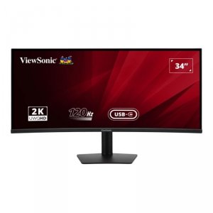 Monitor ViewSonic 34” VA3420C Curved, Zakrzywiony Monitor IPS UWQHD 120Hz 2xHDMI DP HUB głośniki