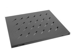 Półka do szaf 19 cali 800mm czarna Lanberg (1U/465x515mm udźwig do 120kg, montaż 4-punktowy)