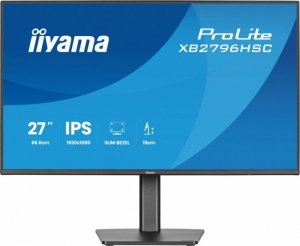 IIYAMA Monitor komputerowy  27 cali XB2796HSC-B1   IPS,FHD,HDMI,USB-C (PD 65W),144Hz,    1xUSB 3.2 , 1xUSB-C, 2x2W, HAS 150/PIVOT/obrót stopy 360st