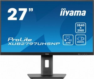 IIYAMA Monitor 27 cali XUB2797UHSNP-B1, 4K, IPS, DP, HDMI, USB-C, Pivot, HAS