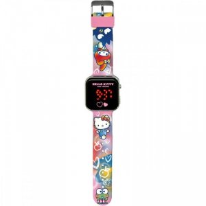 Kids Euroswan Zegarek LED z kalendarzem Hello Kitty