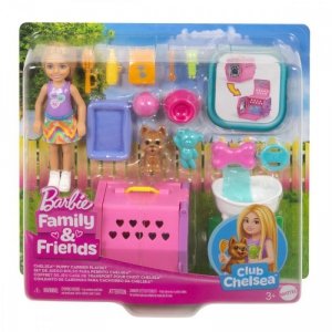 Mattel Lalka Barbie Chelsea transporter dla pieska