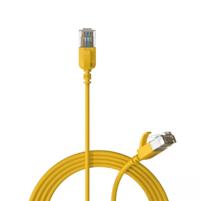 PROCAB CSD560Y/1.5 Kabel sieciowy Slimline - CAT6A RJ45 - RJ45 U/UTP Wersja żółta - 1,5 ma