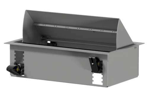 CAYMON CASY 028/B CASY In-table mount box - 8 space Black version - RAL9004