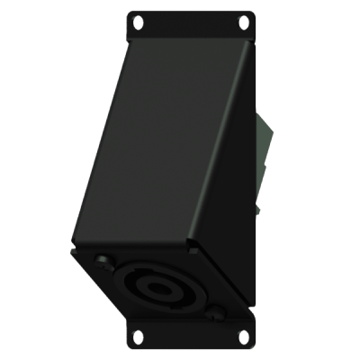 CAYMON CASY 143/B CASY 1 space angled with male SpeakON to 4-pin terminal block Black version