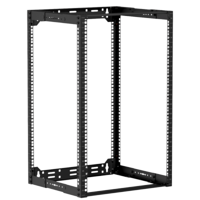 CAYMON OPR318A/B 19 cali in depth adjustable open frame rack - 18 unit - 300 ~ 450mm Black
