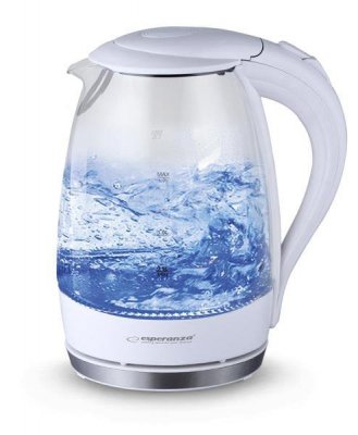 Czajnik szklany Esperanza &quot;Salto angel&quot; 1,7L biały
