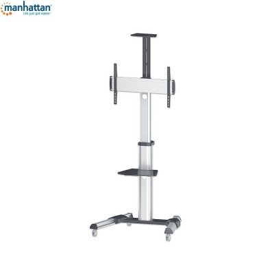Stojak mobilny LCD/LED Manhattan 37 cali-70 cali, 50kg, regulowany z półką