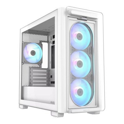 Obudowa komputerowa Asus A23 PLUS TG ARGB WHITE mATX z oknem bez zasilacza