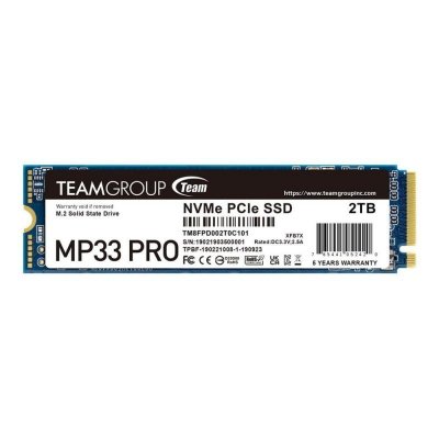 Dysk SSD Team Group MP33 PRO 2TB M.2 PCIe NVMe Gen3 x4 2280 (2400/2100)