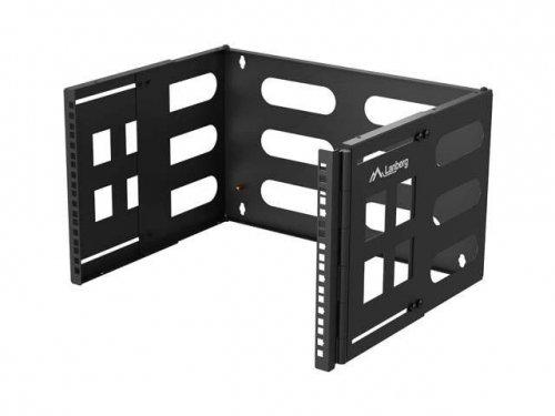 Uchwyt ścienny rack Lanberg 19" 6U 497x400/240 czarny