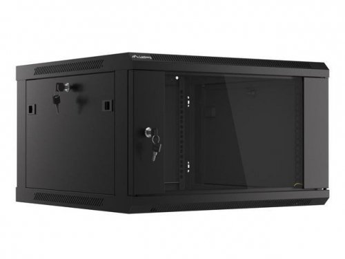 Szafa instalacyjna Rack wisząca 19 cali 6U 600x600 czarna Lanberg (flat pack)