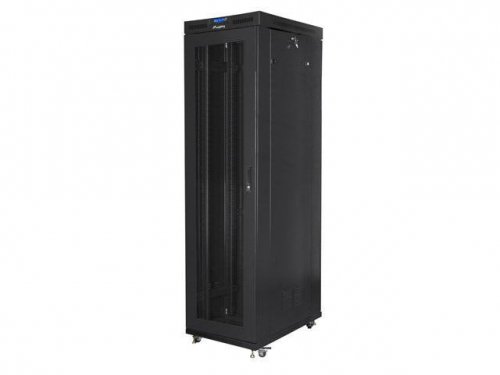 Szafa instalacyjna Rack stojąca 19 cali 47U 800x1000 Drzwi Perforowane czarna Lanberg (flat pack) LCD