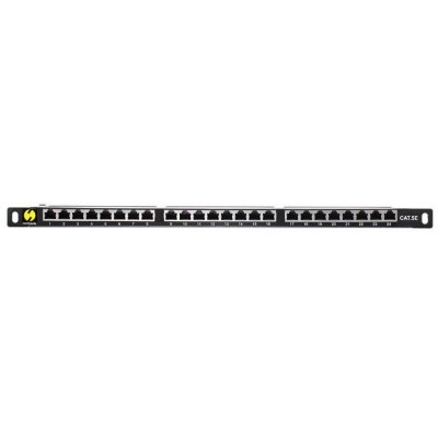 Patch panel 19&#039;&#039; Netrack 24-porty kat. 5e FTP, 0,5U z półką
