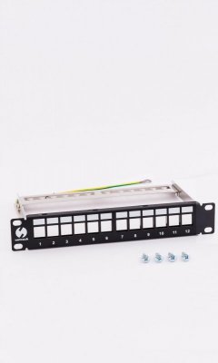 Patch panel keystone 10 cali 12-porty, FTP Netrack