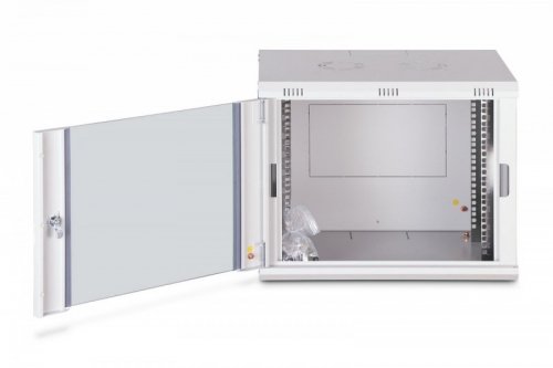 Digitus Szafa sieciowa wisząca Dynamic 19" 9U rack 474x600x450mm, drzwi szyba, szara, niezłożona, 60kg