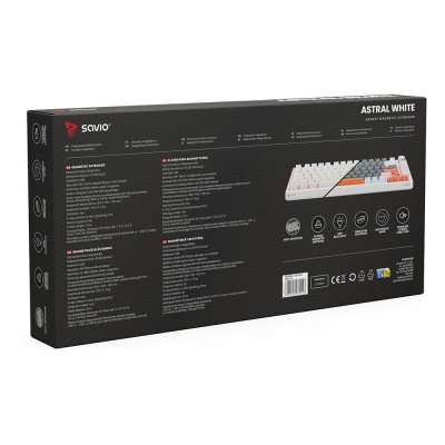 Savio Klawiatura magnetyczna ASTRAL White OUTEMU White jade RGB