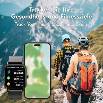 LogiLink Smartwatch LCD, BT5.2 IP68, różowy