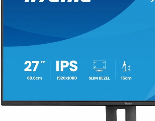 IIYAMA Monitor komputerowy  ProLite 27 cali XB2797HSU-B1 IPS,FHD,HDMI,DP,120Hz,2xUSBv3.2,        2xUSB-C, 350 CD, 2x2W, HAS 150/PIVOT