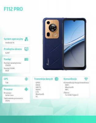 Fossibot Smartfon F112 Pro blue