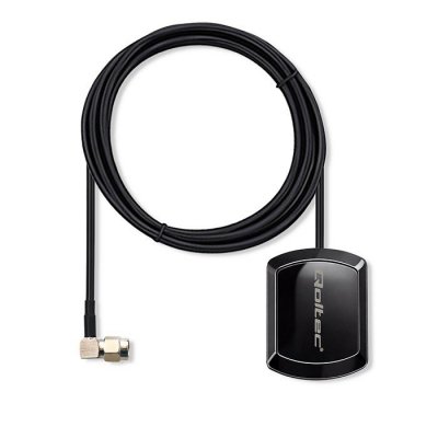 Qoltec Mobilna Antena GPS GLONASS z podstawą magnetyczną | dookólna |   28dBi | 50W | SMA RA