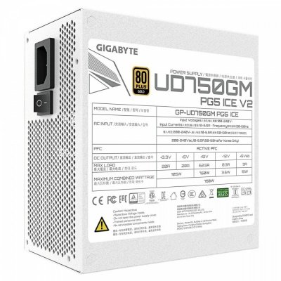 Gigabyte Zasilacz modularny 750W GP-UD750GM PG5 V2 ICE 80+ Gold