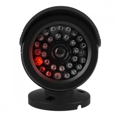 CEE Atrapa kamery tubowej diody IR LED, IR1800 B czarna, zasilanie 2xAA, ABS