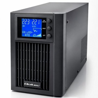 Qoltec Zasilacz awaryjny UPS Pure Sine Wave | 1kVA | 800W | AVR | LCD | Czysty Sinus