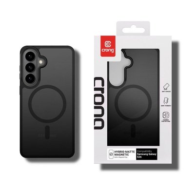 CRONG Etui Hybrid Matte Magnetic - MagSafe Samsung Galaxy S26 Czarne
