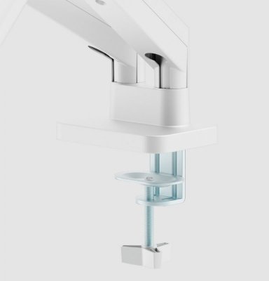 Gembird Ramię biurkowe  na dwa monitory regulowane, od 17 do 32 cale obciążenie do 10kg, kolor biały