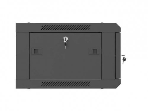 Lanberg Szafa instalacyjna rack wisząca 19 cali 4U 600x450 czarna drzwi metalowe (flat pack)