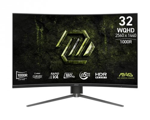 MSI Monitor MAG 325CQPF E18 31.5/LED/WQHD/LED/Zakrzywiony/180Hz/Czarny