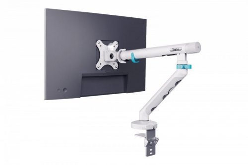 Digitus Ramię biurkowe pojedyncze z zaciskiem i sprężyną mechaniczną 1x LCD max. 35" 10kg, VESA: 75x75, 100x100, białe