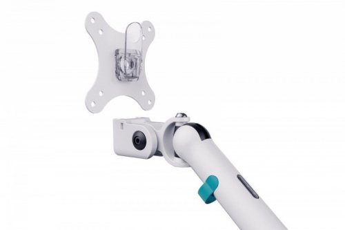 Digitus Ramię biurkowe podwójne z zaciskiem i sprężyną mechaniczną 2x LCD max. 35" obciążenie 2x10kg, VESA: 75x75, 100x100, białe