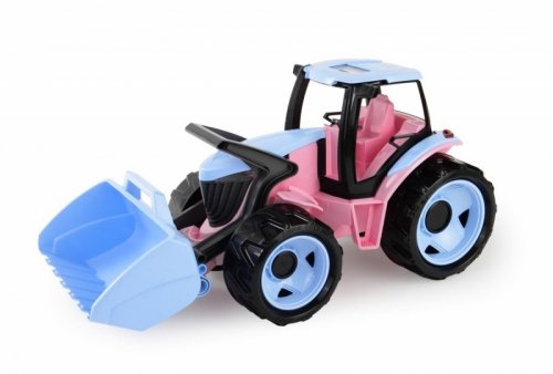 Lena Pojazd Traktor z łyżką w pudełku 62 cm, różowy