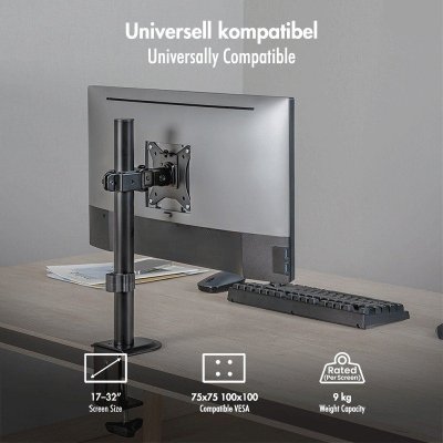 LogiLink Uchwyt na monitor 17-32 ', 9kg max, czarny