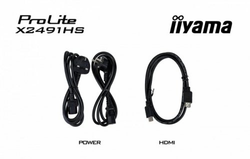 IIYAMA Monitor 23.8 cala X2491HS-B1  IPS,HDMI,DP,1ms,350cd, 1500:1,120Hz,2x2W