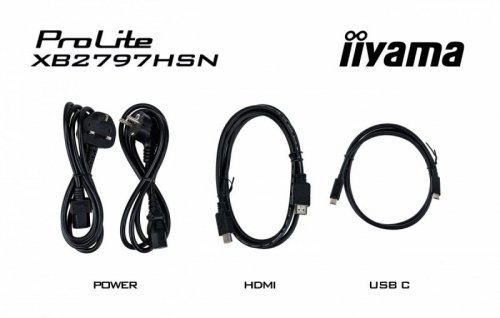IIYAMA Monitor 27 cali XB2797HSN-B1 IPS,FHD,HAS150 ,350cd,1ms                HDMI, DP,USB-C DOCK 65W, 4xUSB HUB, RJ45