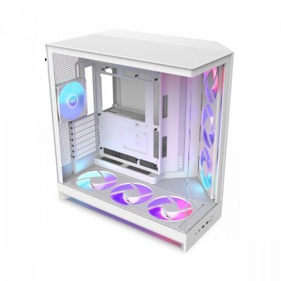 NZXT Obudowa H9 FLOW RGB+ Midi tower z oknem biała