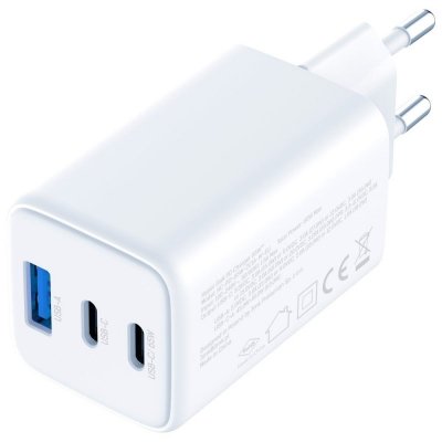 3MK Ładowarka sieciowa Hyper GaN 65W 1xUSB-A 2xUSB-C PD QC4+ biała