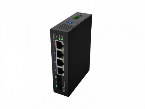 Lanberg Przełącznik ILGE-4P-2S-90 Light Industrial POE 1XBT 3XAT 2XSFP DIN   Gigabit Ethernet