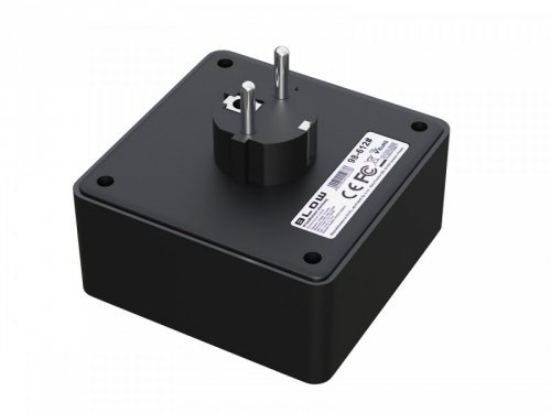 BLOW Rozgałęźnik R-20 PR 2-GNIAZDA + 2USB + USB-C czarny