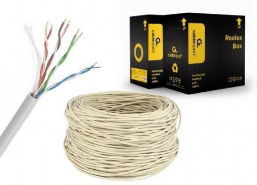 Gembird Kabel UTP KAT 5 drut AL- CU 305M szary