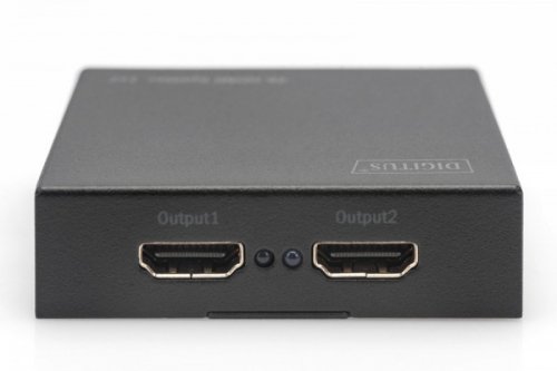 Digitus Rozdzielacz/Splitter HDMI 2-portowy, 4K 30Hz UHD 3D, HDCP 1.3, audio