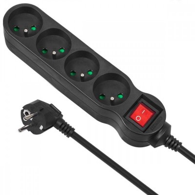 Maclean Listwa zasilająca 4g 3m MCE181 2300W Czarna