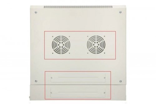 Extralink Szafka wisząca rack 12U 600x600 szara dwusekcyjna